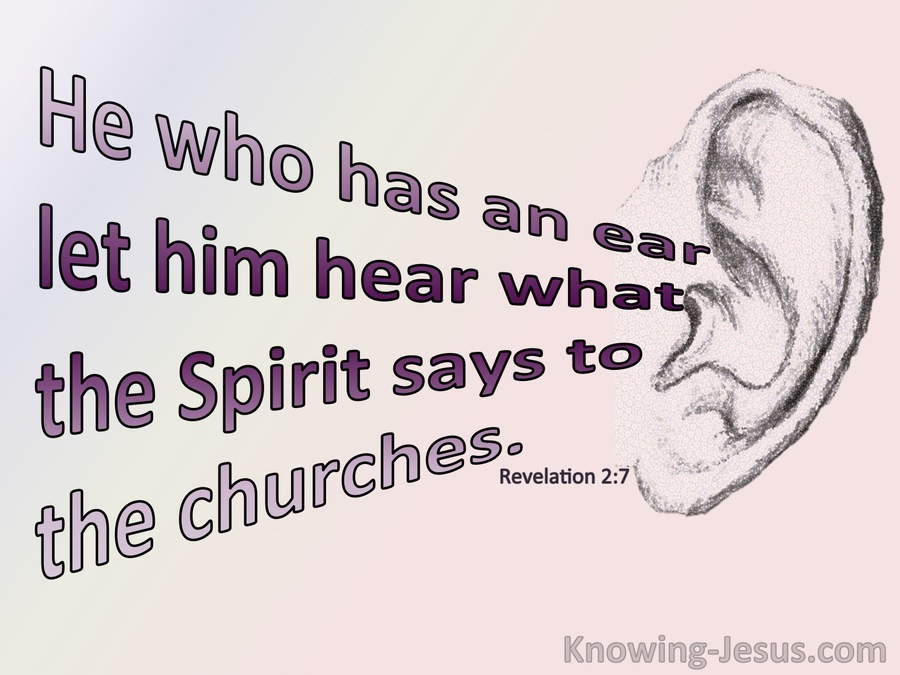 Revelation 2:7 He Who Has An Ear Let Him Hear (pink)